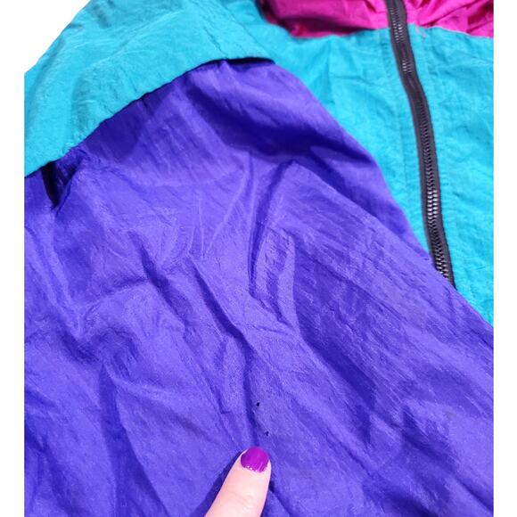 Norm Thompson | Vintage Color Block Wind Breaker-Work Out Jacket | Size M - Picture 5 of 9